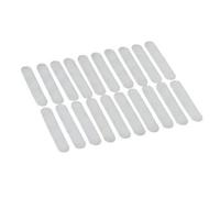 WENKO Bandes anti-glissement 20 pièces - pour cintres, 20 pièces, Silicone, 0.8 x 5 cm, Transparent