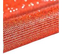 Bandes autocollantes en strass cristal, Autocollant strass cristal multicolore auto-adhésif, ruban de diamant, décoration DIY 12x20cm(Orange Red)
