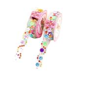 Bandes autocollantes en strass cristal, Rouleau de ruban adhésif autocollant en strass acrylique, multicolore, 1,2 cm x 50 cm(Style 2)