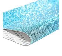 Bandes autocollantes en strass cristal, Ruban Strass Cristal Auto-Adhésif 1 Yard Multicolore 0,4-3 cm(Lake Blue,7rows(1.5cm))
