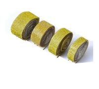 Bandes autocollantes en strass cristal, Ruban strass cristal auto-adhésif multicolore 4-12 rangées 8-27mm(Sunlight Amber,6rows-13mm)