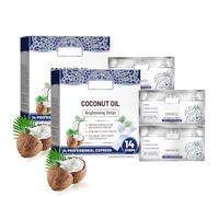 Bandes blanchissantes à la menthe et à la noix de coco, bandes antidérapantes sans danger pour l'émail, ingrédients naturels pour un éclaircissement doux des dents (2 BOX)