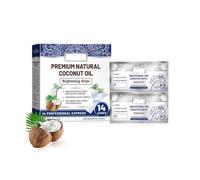 Bandes blanchissantes à la noix de coco et à la menthe, détachant, kit de blanchiment dentaire, blanchisseur dentaire pour les taches causées par le tabac, le café ou le vin (1pcs)