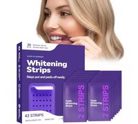 Bandes Blanchissantes Violettes,42pcs Bandes de Blanchiment Dentaire,Blanchisseur De Dents,Élimination Efficace des Taches Dentaires,Aide à Improve Café/vin Tache