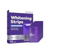 Bandes blanchissantes violettes pour les dents, 14 bandes par paquet, résultats rapides, éliminent les taches de café, de thé, de vin rouge et de cigarettes. Idéal pour les grandes occasions, protège