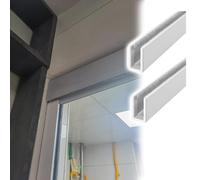 Bandes bloquantes de lumière en U pour stores enrouleurs, noir, gris et blanc, en alliage d'aluminium (2 pièces, blanc, 55 cm)