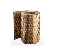 Bandes brise-vue en rotin, rouleau, protection, bâche, anthracite, noir, blanc, marron, vert, nombreuses couleurs, 255 x 19 cm, pour clôture à double fil RD08- Stroh
