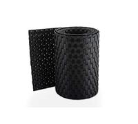 Bandes brise-vue en rotin, rouleau, protection, bâche, anthracite, noir, blanc, marron, vert, nombreuses couleurs, 255 x 19 cm, pour clôture à double fil RD04 - Schwarz