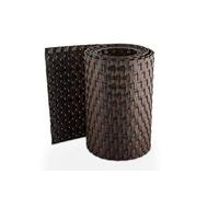 Bandes brise-vue en rotin, rouleau, protection, bâche, anthracite, noir, blanc, marron, vert, nombreuses couleurs, 255 x 19 cm, pour clôture à double fil RD06- Schwarz Braun