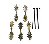 Bandes Camouflage Feuilles | 5 Bandes Feuilles pour Casque de Chasse Extérieur | Accessoires Extérieur avec 5 Attaches Câbles pour Passionnés | Entraînement Jeux Nature Désert Exercices Terrain