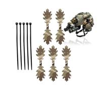 Bandes Camouflage Feuilles | 5 Bandes Feuilles pour Casque de Chasse Extérieur | Accessoires Extérieur avec 5 Attaches Câbles pour Passionnés | Entraînement Jeux Nature Désert Exercices Terrain