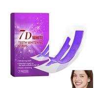 Bandes de blanchiment dentaire 7D, Blanchiment violet, Dents plus blanches et haleine fraîche, Facile à utiliser, Formule douce pour dents non sensibles. (1Pièce)