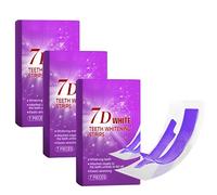 Bandes de blanchiment dentaire 7D, Blanchiment violet, Dents plus blanches et haleine fraîche, Facile à utiliser, Formule douce pour dents non sensibles. (3Pièce)