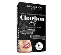 Bandes de Blanchiment Dentaire au Charbon Actif INNOVATOUCH Cosmetic - Élimine Taches et Jaunissements, Formule Douce, Fraîcheur Mentholée, 28 Bandes