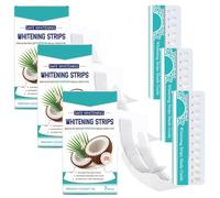 Bandes de blanchiment des dents douces à l'huile de noix de coco, bandes blanchissantes à la menthe et à la noix de coco, traitement de 7 jours, élimination en profondeur des taches (21Pcs)