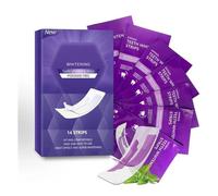 Bandes de blanchiment des dents jaunes, bandes de blanchiment sensibles des dents, taches de dents de dissolvant efficacement, douceur et sûre, forte adhésion, adaptée à tous les types (14pcs)
