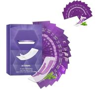 Bandes De Blanchiment Des Dents Jaunes, Kit De Bandes Blanchiment Dentaire Naturelles, Élimine Efficacement Les Taches, Doux Et Sûr, Forte Adhérence, Convient À Tous Les Types Dents (28 Stickers)