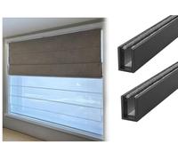 Bandes De Blocage De La Lumière En Alliage D'aluminium Pour Stores Roulants Bloquant Les Écarts De Lumière,Stores De Fenêtre,Rails Latéraux,Chambre À Coucher,Salle De Bain,Salon A2pcs,W4×H60cm