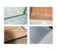 Bandes de bord de sol, solution en PVC de 1 m pour les transitions de tapis, réduction des risques de trébuchement avec design découpable (marron clair)