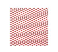 Bandes de Calandre Calandre Grille de pare-chocs en aluminium pour voiture de course, 100 x 33 cm, filet d'aération, noir, argent, rouge, bleu, protection pour tuning(Red Diamond 6x12mm)