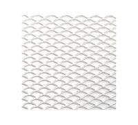 Bandes de Calandre Calandre Grille de pare-chocs en aluminium pour voiture de course, 100 x 33 cm, filet d'aération, noir, argent, rouge, bleu, protection pour tuning(Sil Diamond 6x12mm)