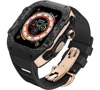 Bandes de caoutchoucs de montre à carbone en fibre de choc en fibre de carbone ， pour la série Ultra 49 mm ， hommes STRAPE DE REMPLACEMENT DE RÉPLICATION D'ALLIE D'ALLIAGE TITANIUM ， avec des