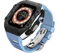 Bandes de caoutchoucs de montre à carbone en fibre de choc en fibre de carbone ， pour la série Ultra 49 mm ， hommes STRAPE DE REMPLACPLACE DE REMPLACITION D'ALLIE D'ALLIAGE DE TITANIUM TITANIU