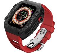 Bandes de caoutchoucs de montre à carbone en fibre de choc en fibre de carbone ， pour la série Ultra 49 mm ， hommes STRAPE DE REMPLACPLACE DE REMPLACITION D'ALLIE D'ALLIAGE DE TITANIUM TITANIU