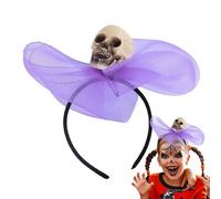 Bandes de cheveux d'Halloween, bandeaux de crâne pour femmes,Cheveux de costume d’horreur - Bandeau d'horreur, accessoire de costume d'Halloween, conception d'araignées et de crânes pour les âges