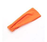 Bandes de cheveux élastiques couleur unie for femmes, bandeau Yoga, Turban mode, maquillage, cerceau noué, accessoires for(Orange)