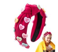 Bandes de cheveux embellies, bandeau de Saint-Valentin pour femme - Bandeau de spa à la mode Bandeau de lavage du visage - Enveloppements de cheveux en forme de cœur d'amour pour Spa, couvre-chef de m