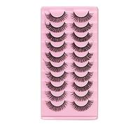 Bandes de cils populaires Étiquettes privées Faux Mink Bandes d'extension de cils Deep Eyelash Magnétique Sans Eyeliner (F, Taille unique)