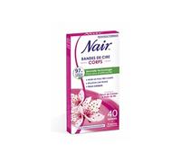 Nair – Bandes de cire corps – Extraits de fleur de cerisier & huile de riz – 40 bandes + 4 soins
