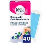 Bandes de Cire Froide Veet 40 Unités Pure Peaux Sensibles