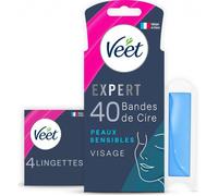 Bandes de Cire Froide - VEET - Expert - Peaux Sensibles - 40 Bandes - Hypoallergénique