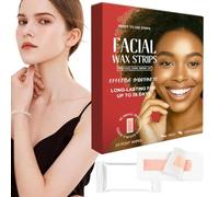 Bandes de cire pour le visage, épilation à la cire de voyage, épilation douce et efficace, pratique prête à l'emploi, 16 x 12 x 1,5 cm, pour le corps, les aisselles, la lèvre supérieure et le menton