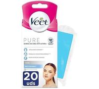 Veet Pure Bandas de Cera Depilatoria Facial Piel Sensible 20uds