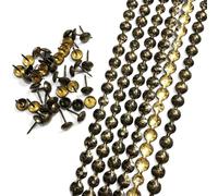 Bandes de clous de tapisserie de couleur antique pour meubles, bancs et canapés, 10 m de diamètre 9,5 mm, clous assortis détachés, accessoires de meubles de bricolage (D : 9,5 mm, antique)
