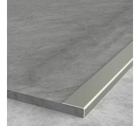 Bandes de corner en aluminium, bandes de coin en forme de L-aluminum edging strip length 90 cm/3 pieces Right-angle edge strips for floor sealing(E,10 x 15 x 0,9 m)