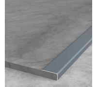 Bandes de corner en aluminium, bandes de coin en forme de L-aluminum edging strip length 90 cm/3 pieces Right-angle edge strips for floor sealing(D,10 x 15 x 0,9 m)