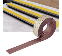 Bandes de finition for marches d'escalier, nez marche, bande autocollante 5 cm, antidérapant en PVC, imperméable et découpable, bandes antidérapantes for rampes(Brown,2m)