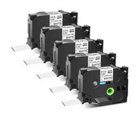 Bandes de Gaines thermorétractables, 6mm, 9mm, 12mm, 18mm, 24mm, compatibles avec l'imprimante HSE-231 HSE-631, 5 pièces(23.6mm White)