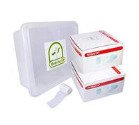 Bandes de Gaze, Fixations Élastiques 100 Pièce avec une Medi-Inn Boîte de Rangement - 4 cm x 4 m