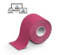 Bandes de kinésiologie pour strap 5m x 5cm, Bande taping Kinesio tape X-PRO-SPORT, Ruban adhésif fort, résistant à l'eau, élastique, respirant, imperméables, Optimal pour sport (1 X ROSA)