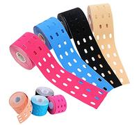 Bandes de kinésiologie pour Strap mélange，Conception perforée, Bande de kinésiologie pour l'entraînement des Muscles,Ruban adhésif résistant à l'eau Set de 4