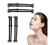 Bandes de lifting réglables, sangles élastiques de levage des sourcils et des yeux, outil cosmétique d'étirement du visage avec clips, accessoire amincissant confortable, nylon élasthanne, acier au