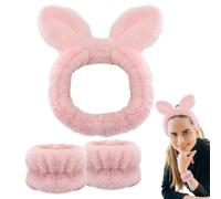 Bandes de maquillage, Bandes absorbantes Bandes de yoga Bandeaux de spa, Bandeau confortable avec oreilles d'animaux pour se laver le visage, le bain, le soin du visage