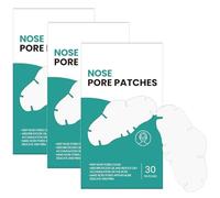 Bandes de nez dissolvant de points noirs, 30 patchs de pores de nez, patchs hydrocolloïdes de boutons et d'acné des pores pour le visage, absorbe l'huile pendant la nuit, végétalien (90Pcs)