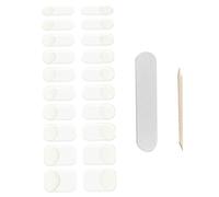 Bandes de ongles en gel semi-durcis 20pcs / ensemble French Tip Gel Stickers Nail Salon Qualité Clear Base Polist Striots de longue date Kit pour les femmes Girls Diy Manucure Style 2Curée