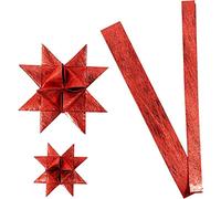 Bandes de papier pour étoiles - Rouges - Largeur 15 et 25 mm - 32 pcs